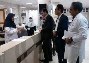اسماعیل بایبوردی بازدید از بیمارستان سیدالشهدا آران و بیدگل