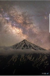 عکس قله دماوند اثر مجید قهرودی که جزء ۱۱ عکس برتر رصدخانه سلطنتی گرینویج انتخاب شد