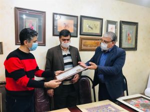 اعطا گواهینامه درجه یک هنری به «مهدی ایرانی» هنرمند کاشانی 