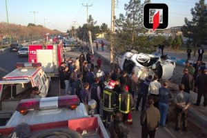 واژگونی خودرو در کاشان ۲ کشته و ۳ زخمی برجا گذاشت