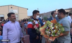استقبال از حسین کاظمی قهرمان کشتی ناشنوایان جهان در لتحُر کاشان