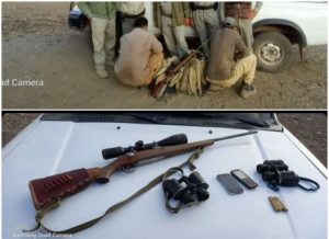 دستگیری شکارچیان متخلف در منطقه‌ حفاظت‌شده قمصر و برزک