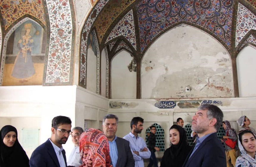محمدجواد آذری جهرمی وزیر ارتباطات و فناوری اطلاعات در باغ فین کاشان