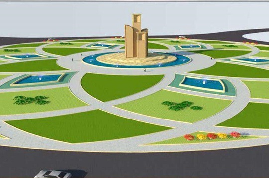 ماکت میدان حضرت معصومه در کاشان در حال ساخت