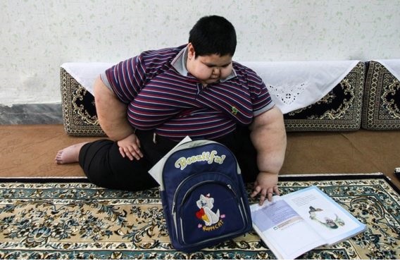 محسن پورمحمدی قمی چاق‌ترین پسر ایرانی