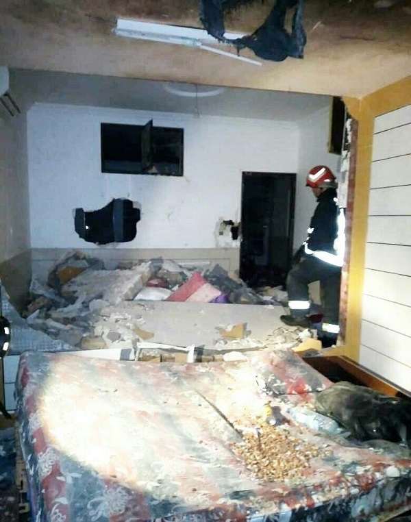 انفجار گاز و تخریب بخش‌های از خانه در کاشان